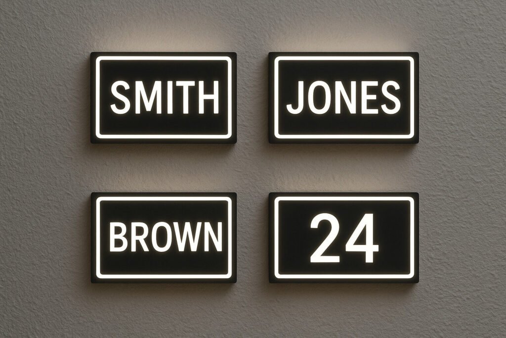 নেমপ্লেট বিভিন্ন বাড়ির নাম