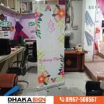 stand banner for shop promotion