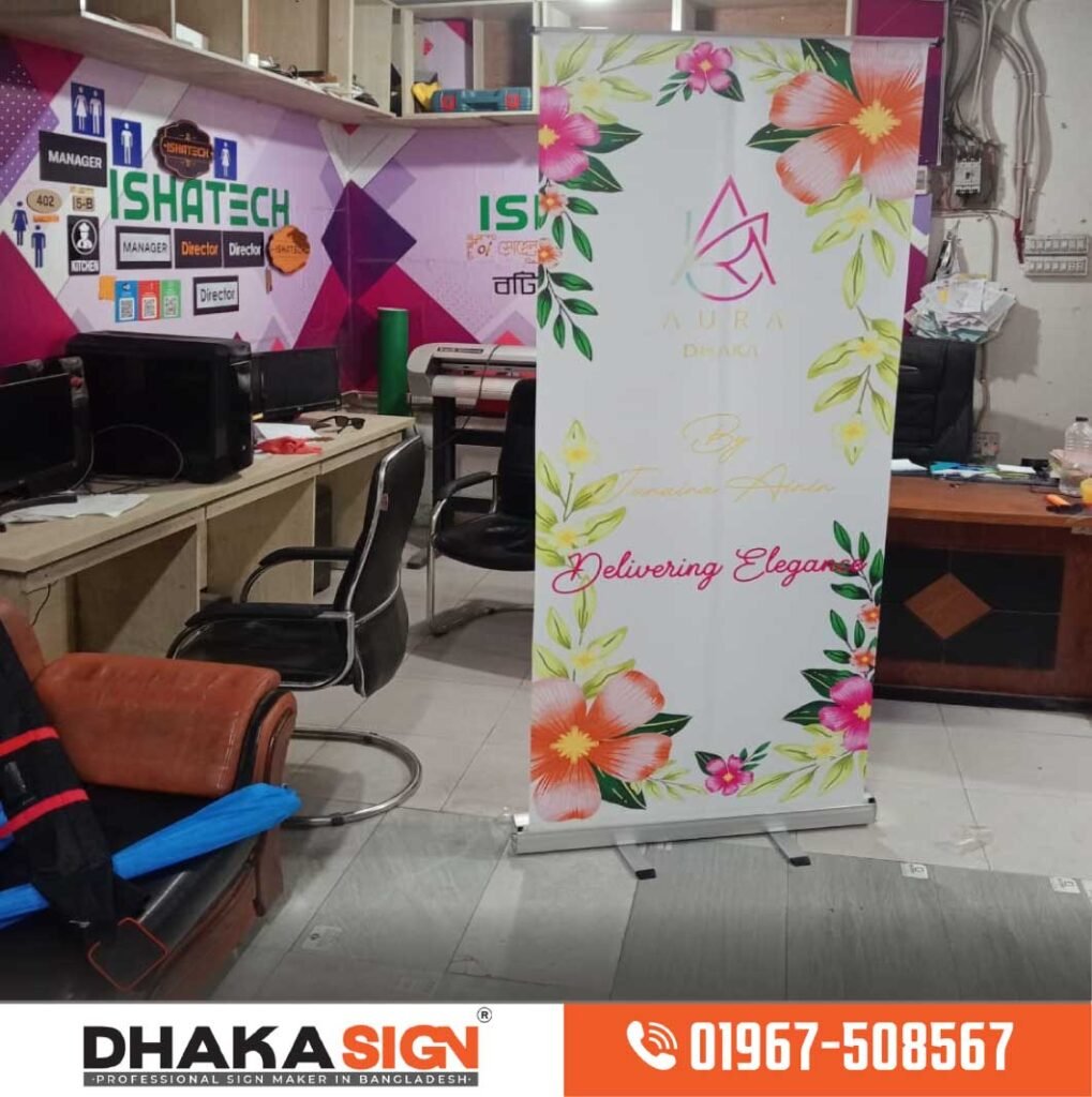 stand banner for shop promotion