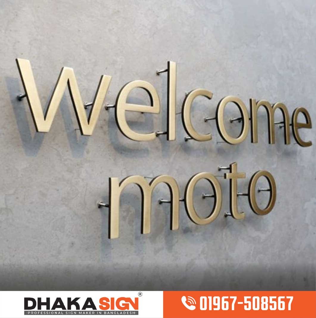 SS-Name-Plate Stainless Steel Letter Sign Board in Bangladesh