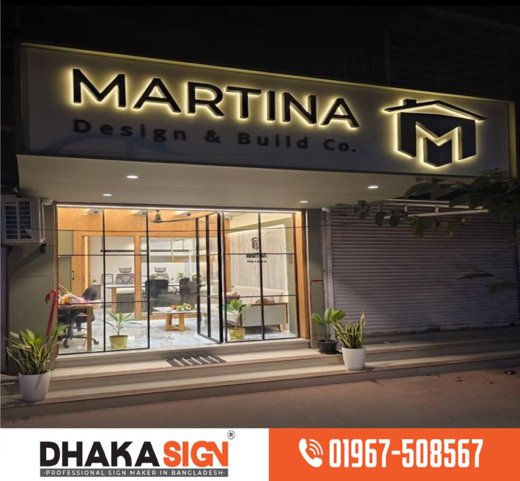 Box Type Acrylic LED Sign Board Made From High Quality Acrylic