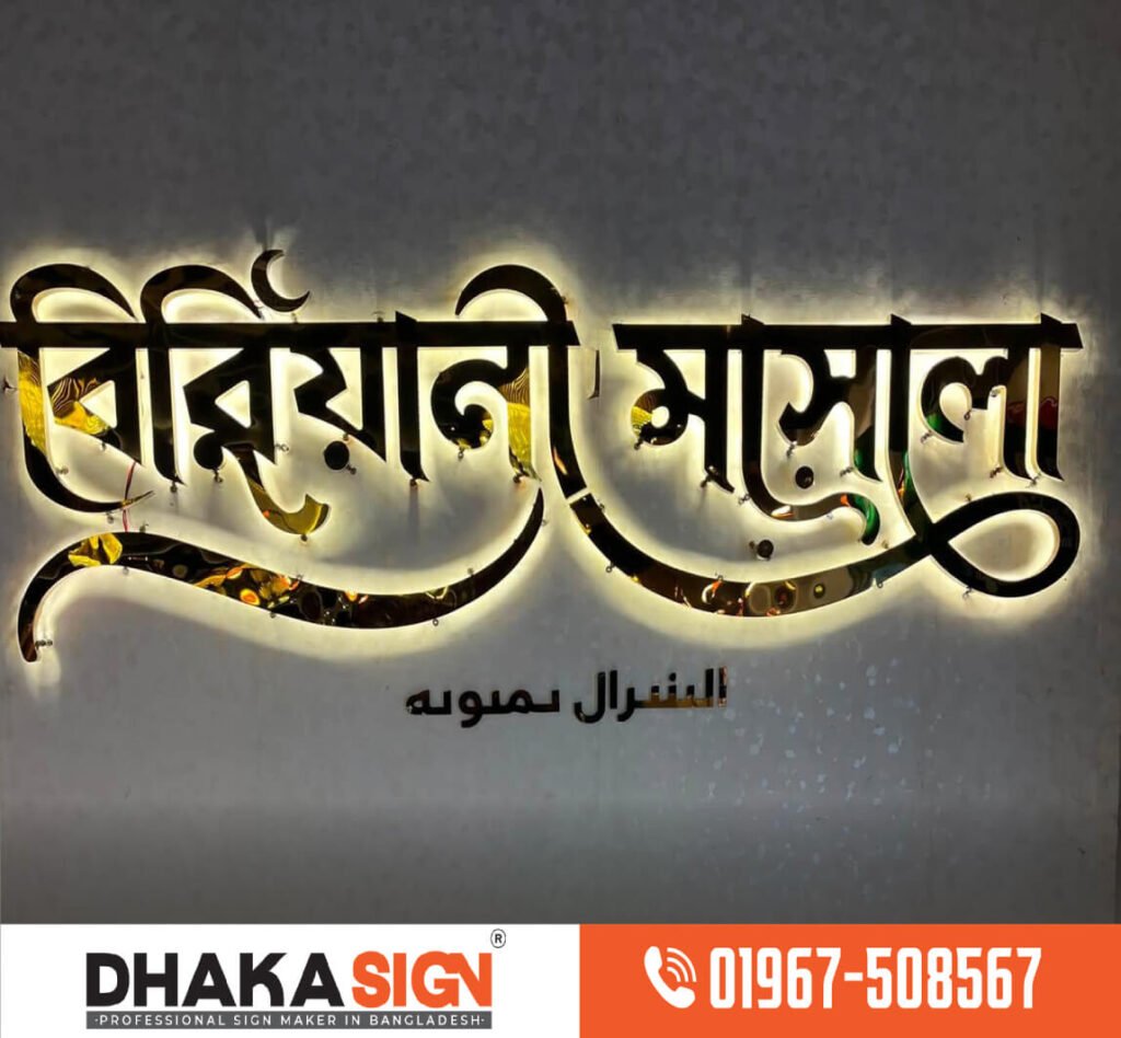 Factory Outlet stainless steel backlit channel LED letters